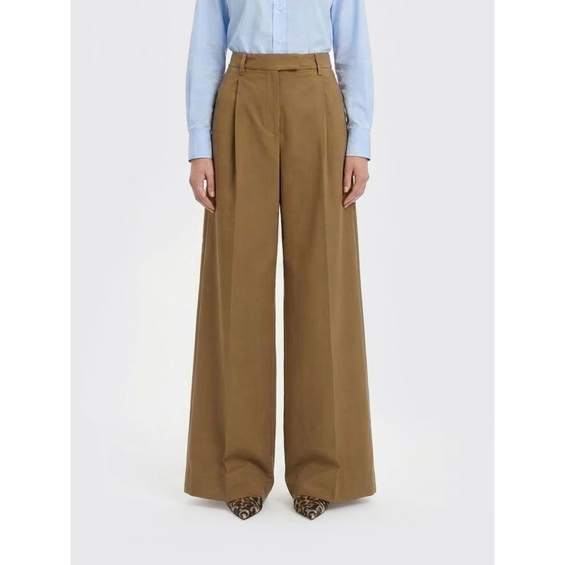 Thelatest Pants Woman Brown